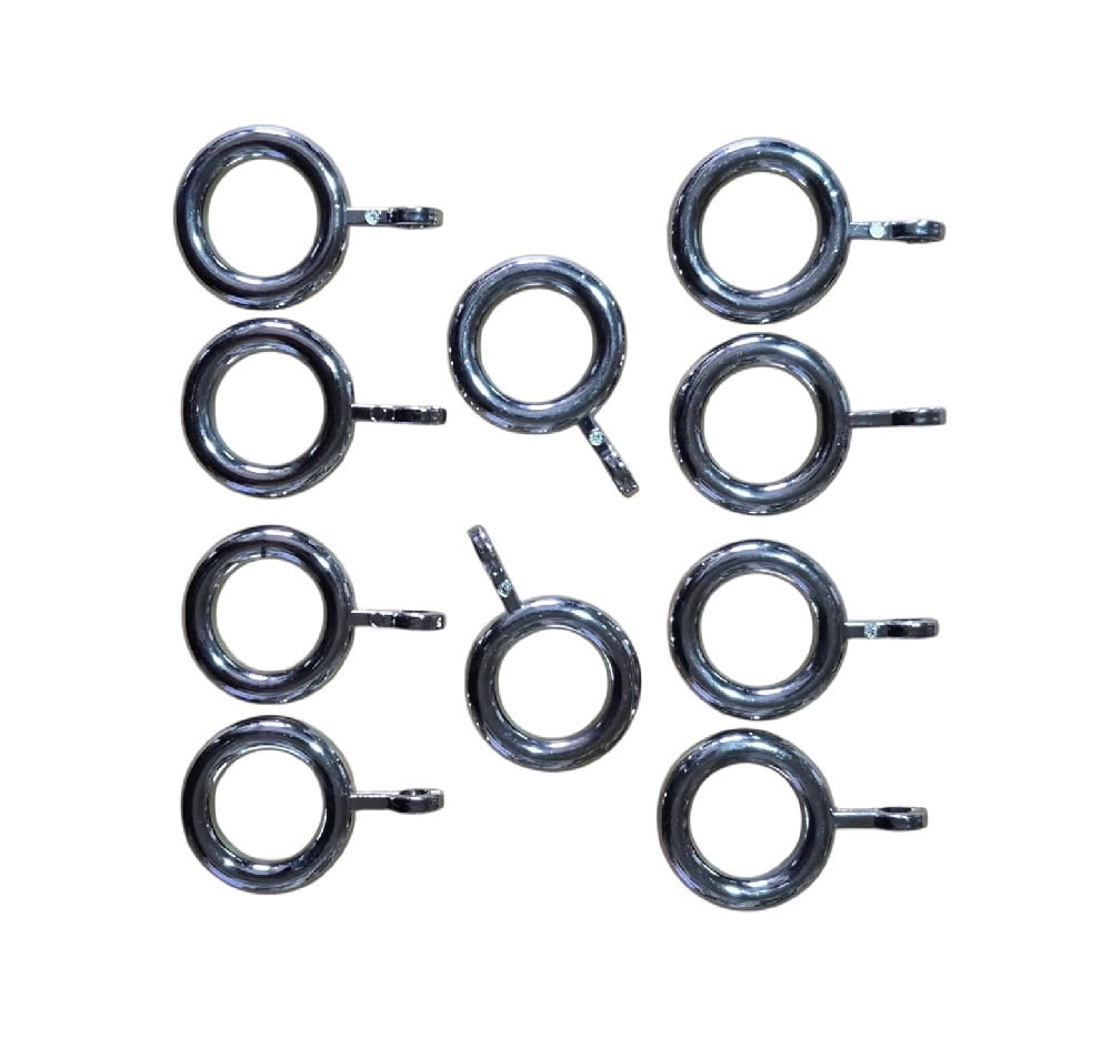 Set 10 Argollas Para Cortina Plateado DI 19mm 0