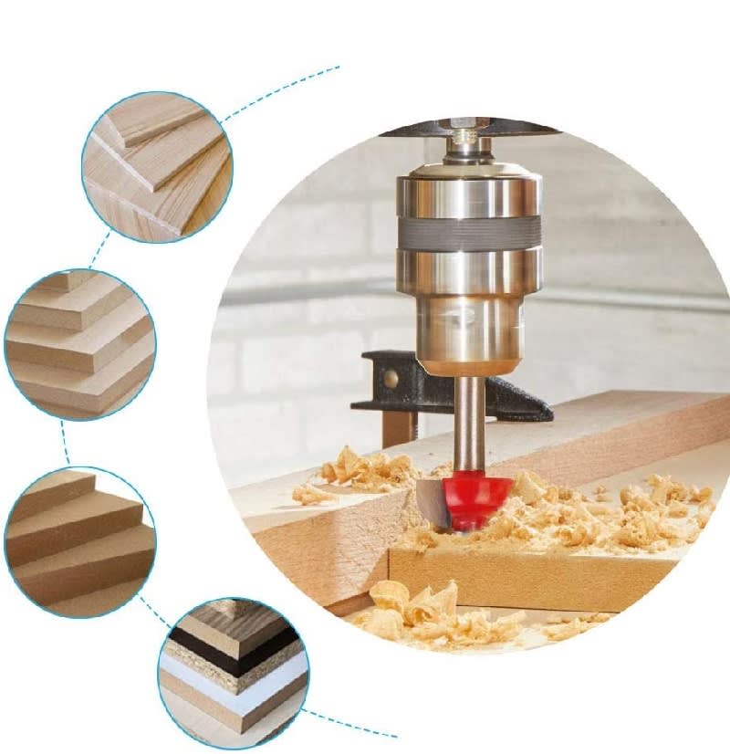 Set de 12 brocas de fresadora + caja de madera 0