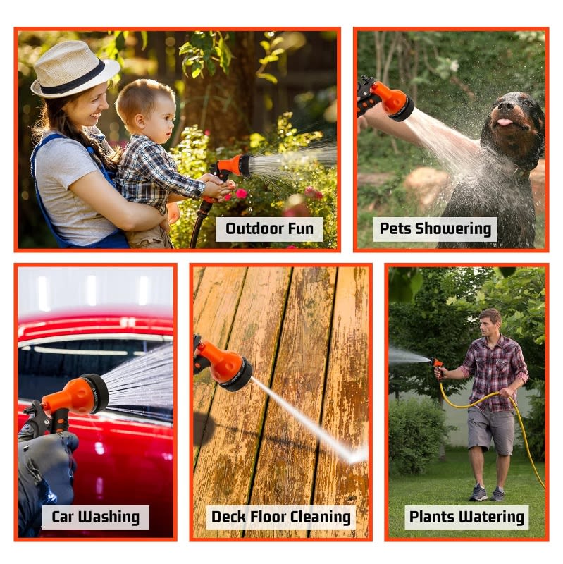 Set 2 Pistolas Riego Rociador de Agua + Conectores3