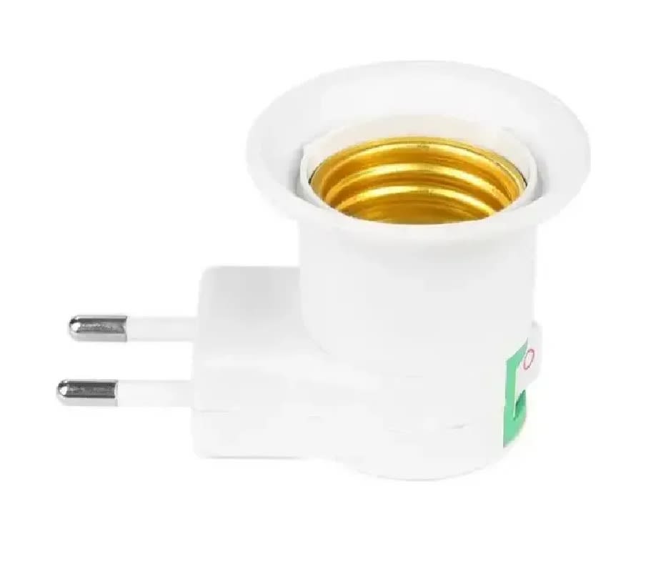 Soquete para Ampolleta E27 con Enchufe / Interruptor2
