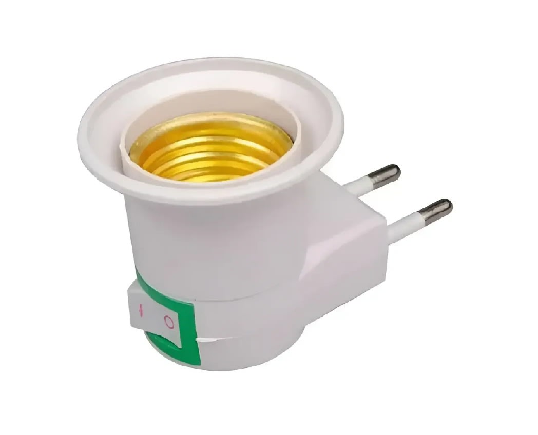 Soquete para Ampolleta E27 con Enchufe / Interruptor3