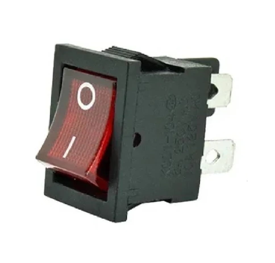 Switch Interruptor Encendido Apagado 4P Negro Rojo1