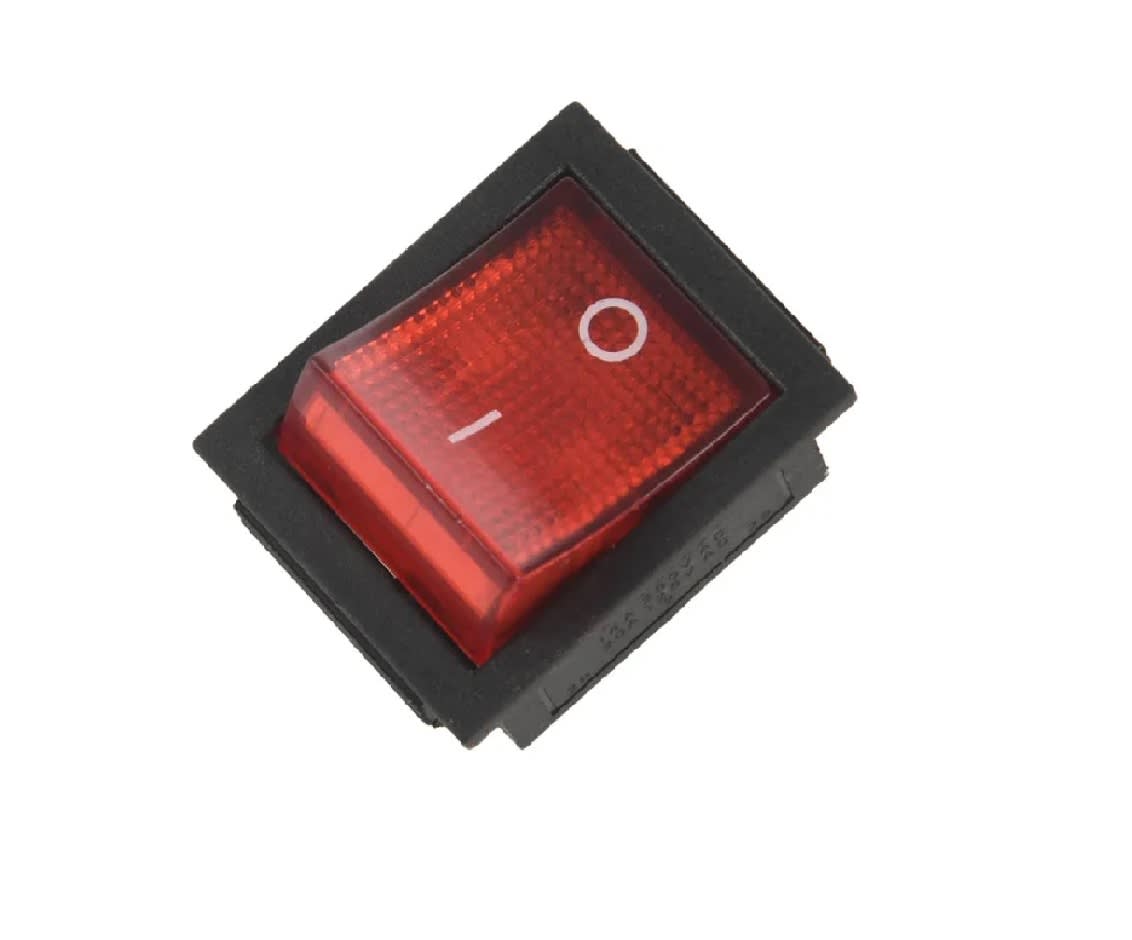 Switch Interruptor Encendido Apagado 4P Negro Rojo2
