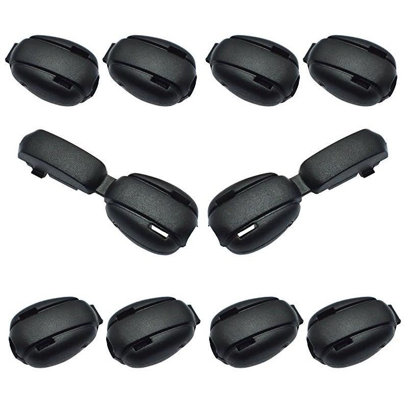Tanka Clip Plástica Cordón Negro 10Unid. 0