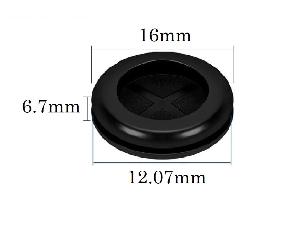 Tapón Goma Cerrado Para Cortafuegos 12.07mm4