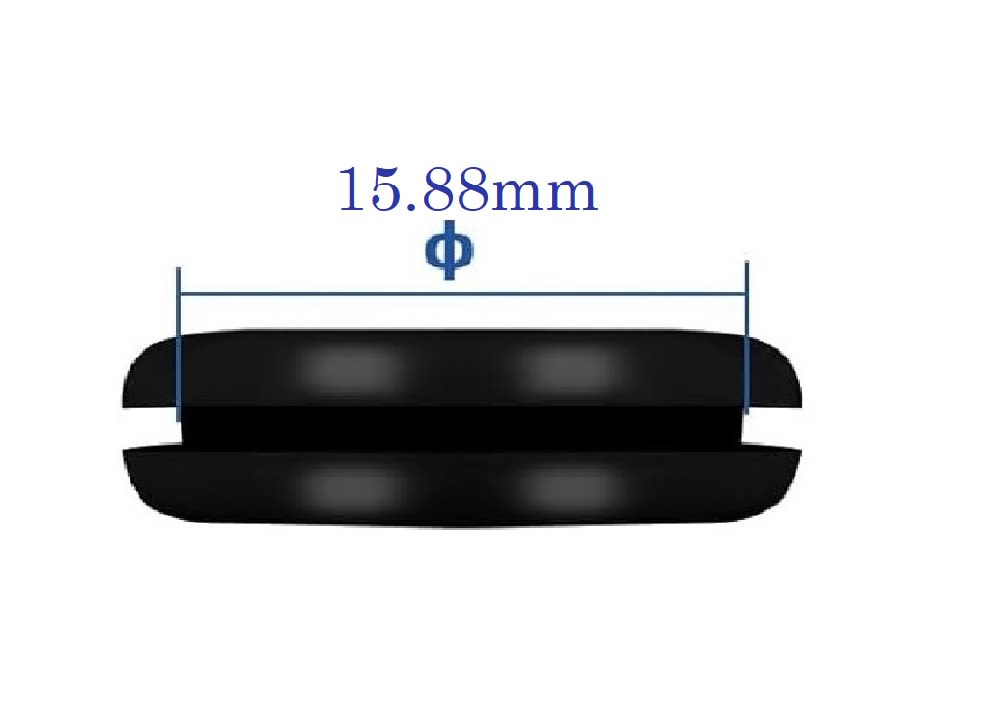 Tapón Goma Cerrado Para Cortafuegos 15.88mm X 2 Unid.5