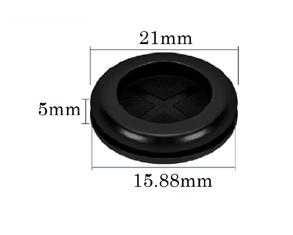 Tapón Goma Cerrado Para Cortafuegos 15.88mm4