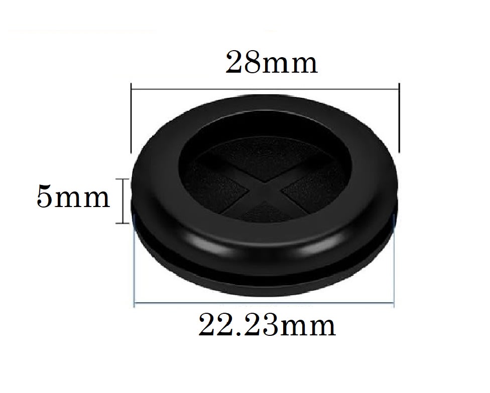 Tapón Goma Cerrado Para Cortafuegos 22.23mm X 2 Unid.4