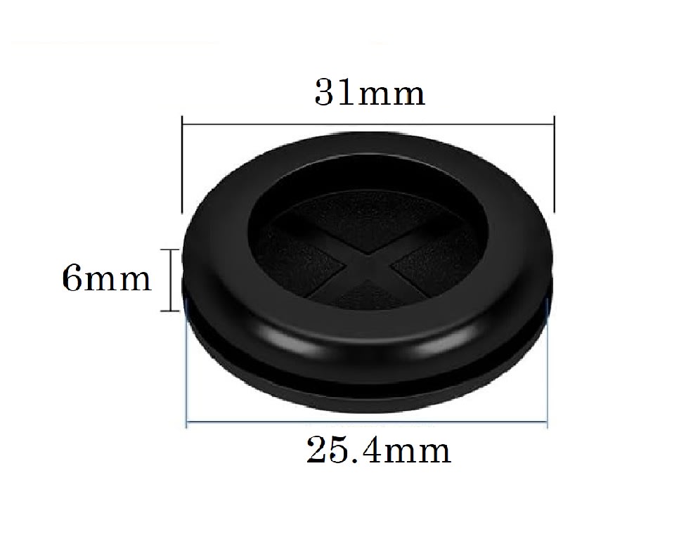 Tapón Goma Cerrado Para Cortafuegos 25.4mm X 2 Unid.4