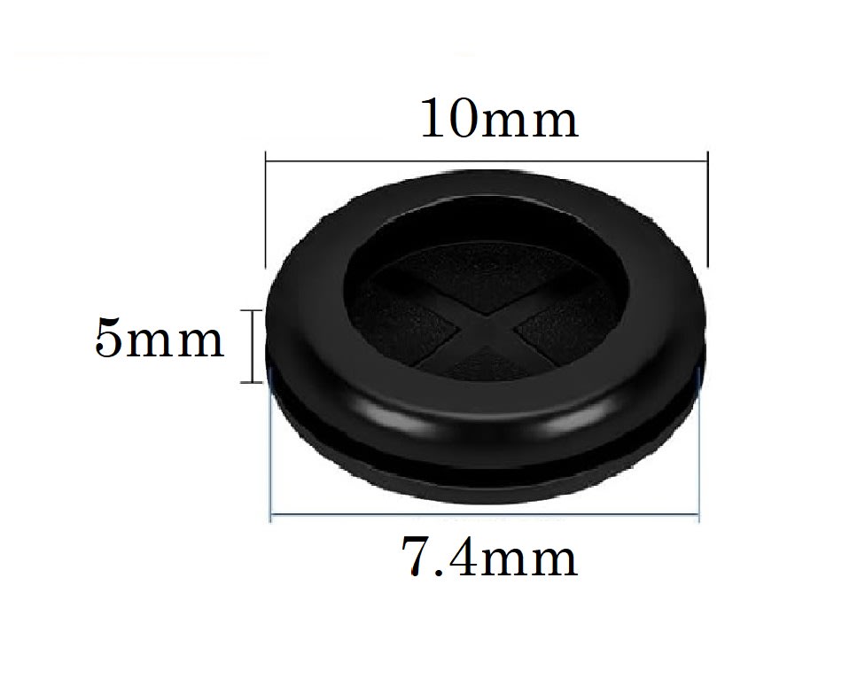Tapón Goma Cerrado Para Cortafuegos 7.4mm4