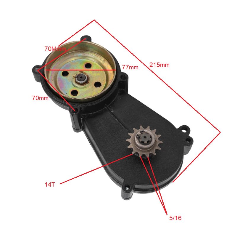 Tapa Centrifugo c/Reductor Piñón 219H-14T para Motor 49cc2t Negro1