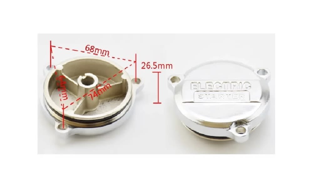 Tapa Cubierta Engranaje Motor CG 125cc con O-Ring Cromada5