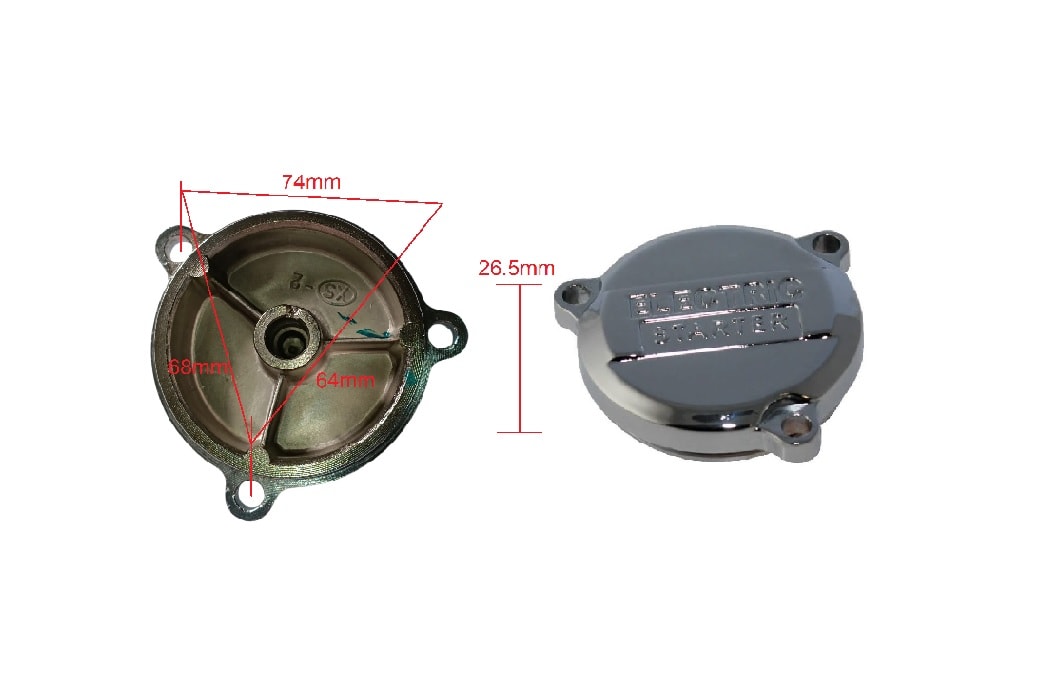 Tapa Cubierta Engranaje Motor CG 125cc sin O-Ring Cromada4