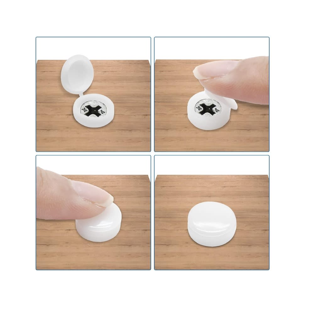 Tapa de Plástico para Tornillos Clavos Blanco x 10 Unid.4