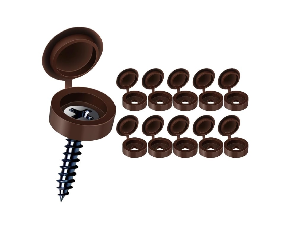 Tapa de Plástico para Tornillos Marrón Oscuro x 20 Unid. 0