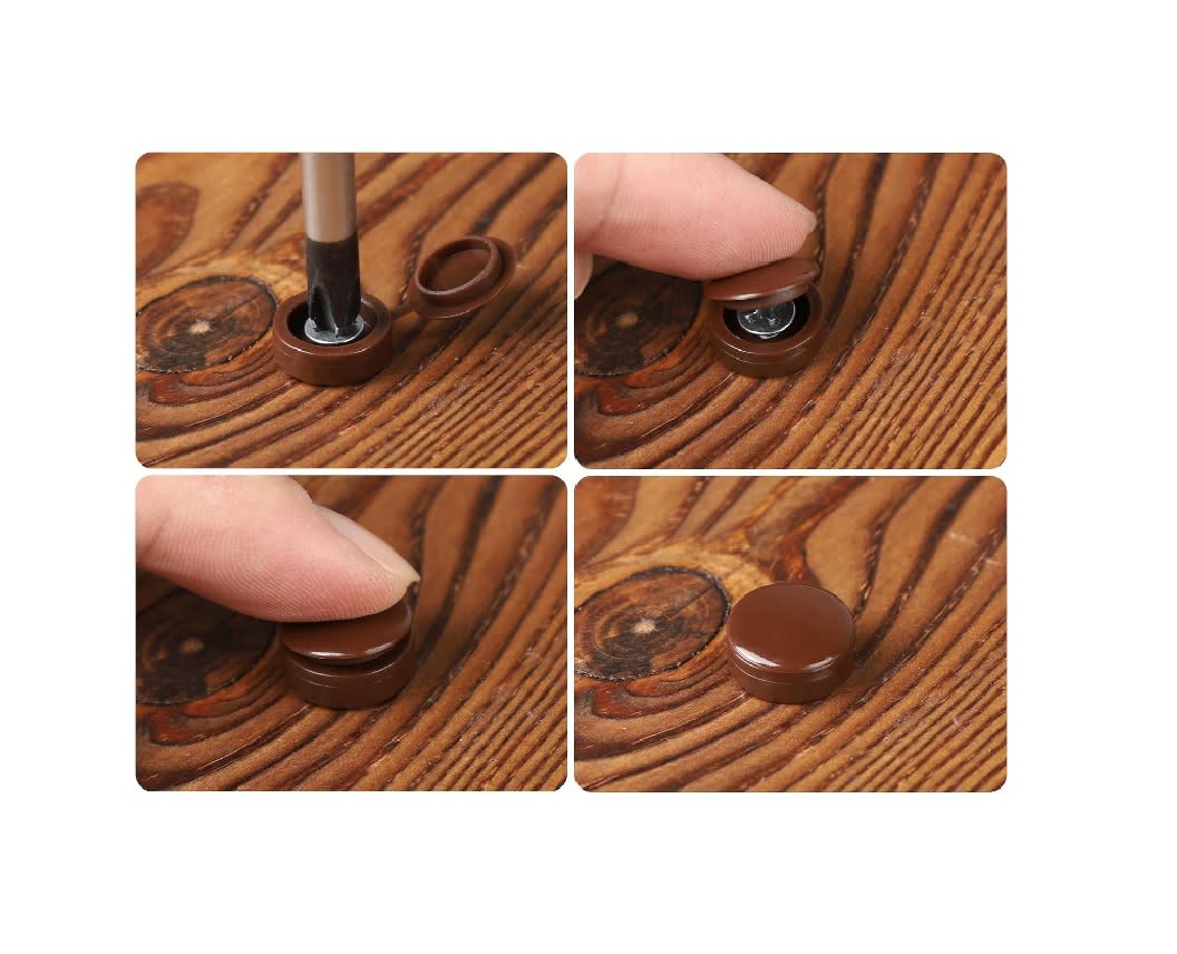 Tapa de Plástico para Tornillos Marrón Oscuro x 10 Unid.3