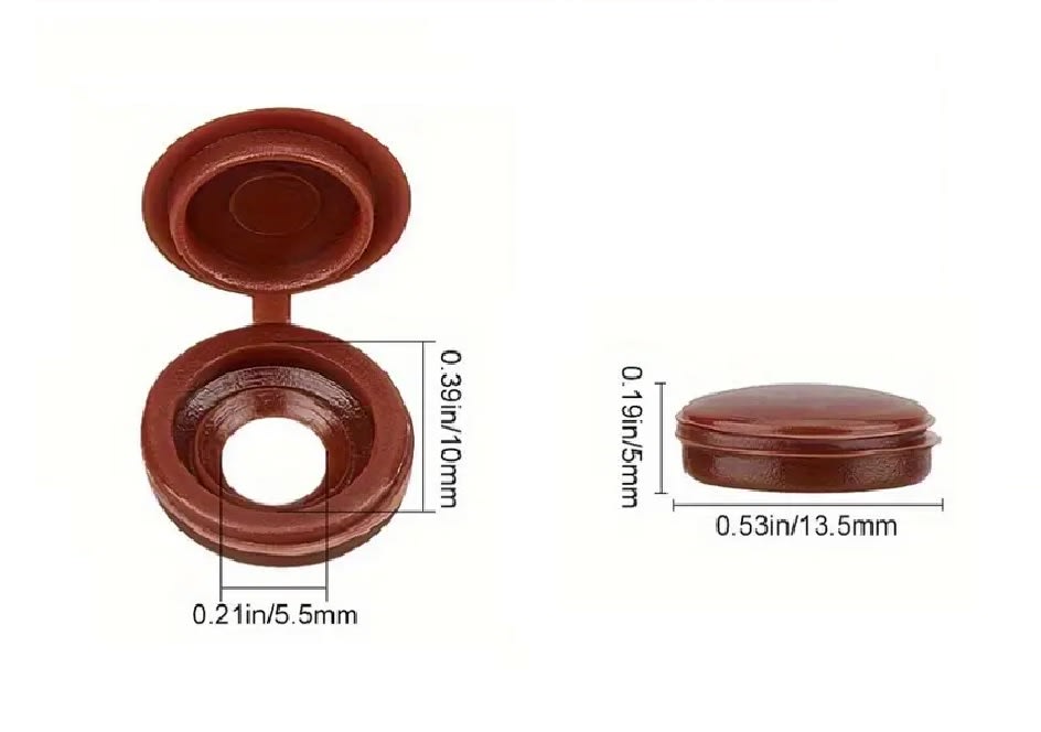 Tapa de Plástico para Tornillos Caramelo x 50 Unid.4