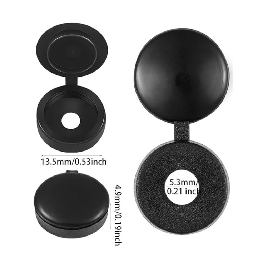 Tapa de Plástico para Tornillos Clavos Negro x 20 Unid.3