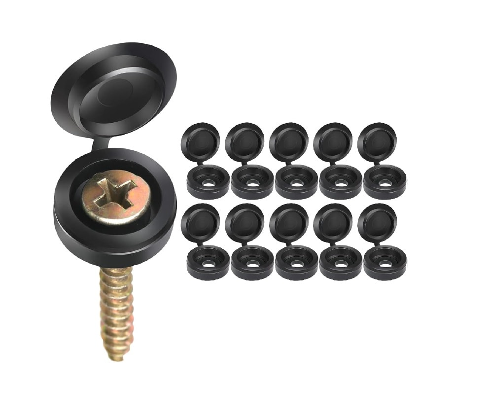 Tapa de Plástico para Tornillos Clavos Negro x 10Unid.2