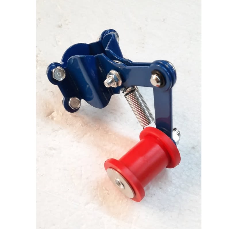 Tensor Cadena Moto Base Azul Rodillo Rojo3