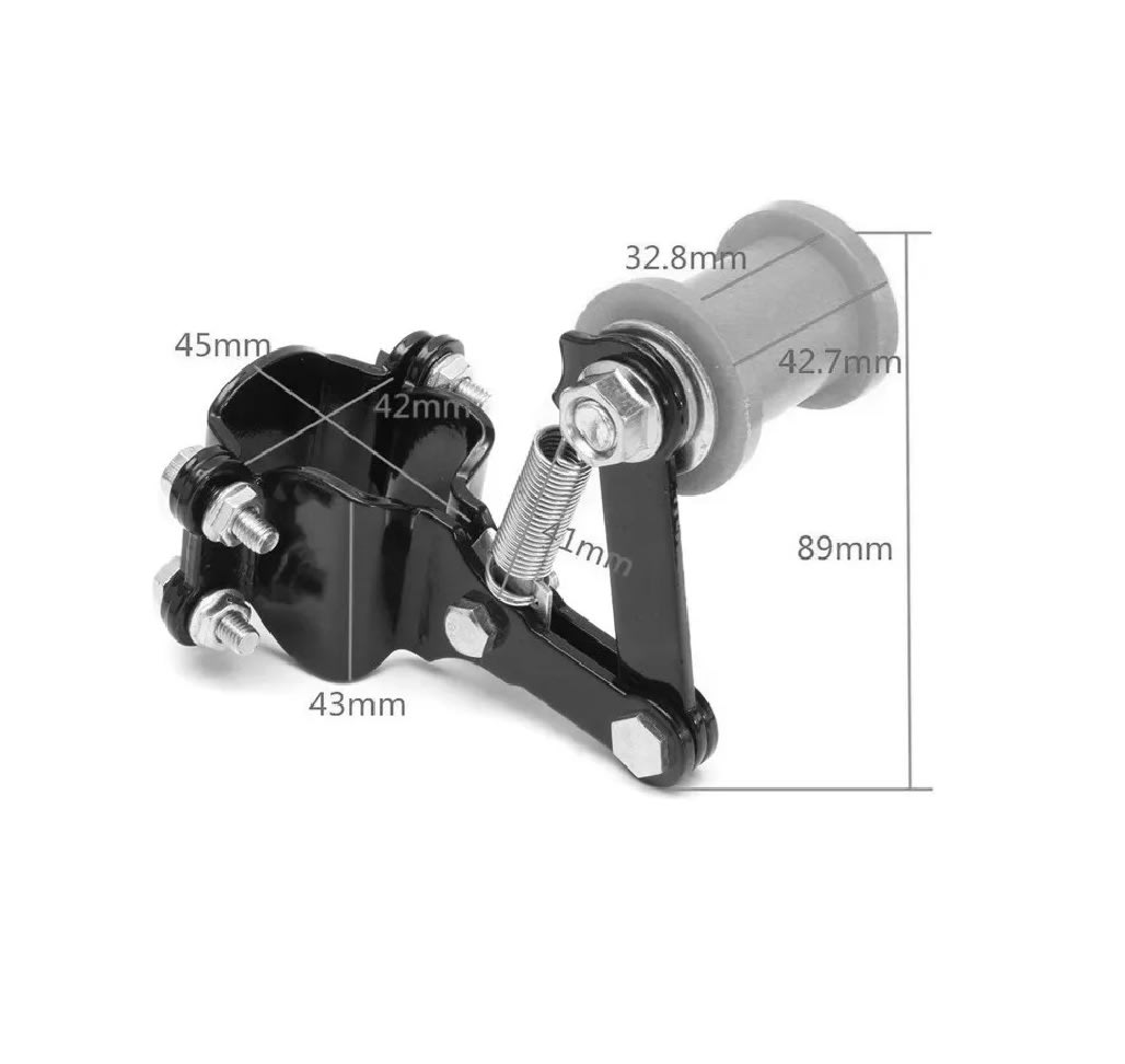 Tensor Cadena Moto Base Rojo Rodillo Azul5