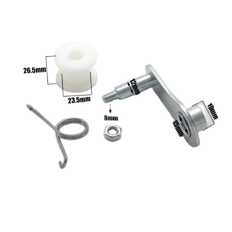 Tensor Cadena Moto Resorte Rodillo Blanco3