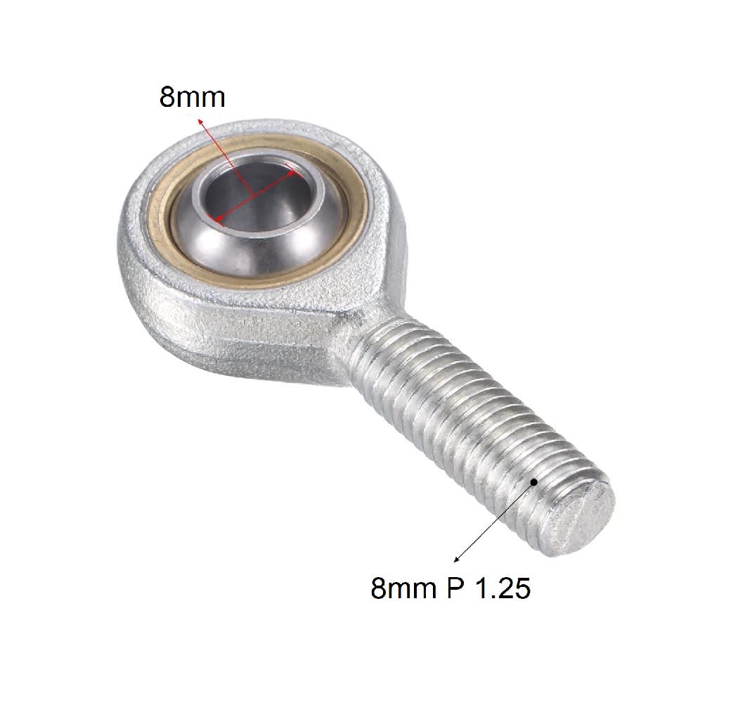 Terminal de Dirección 8mm HE Derecho - Izquierdo Paso 1.25 Par6