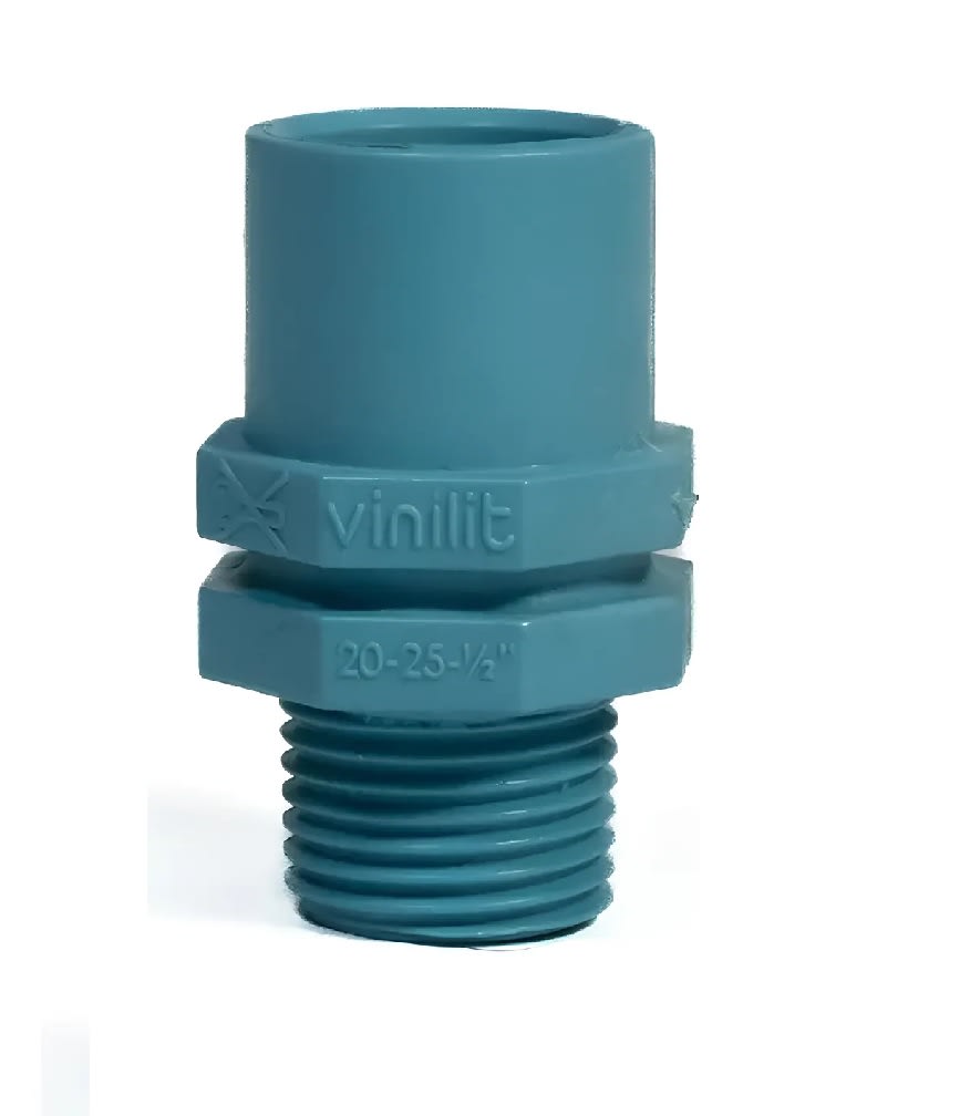 Terminal Pvc-p Cem 20mm X 1/2 He Azul Acero 0