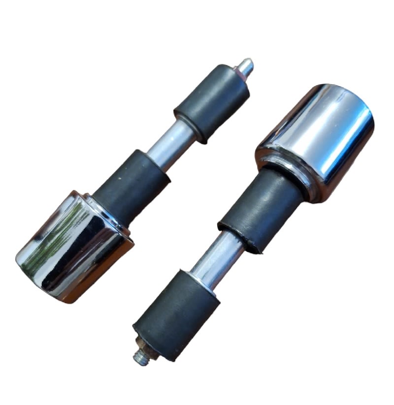 Tope Contrapeso Manillar Acero Cromado Par5