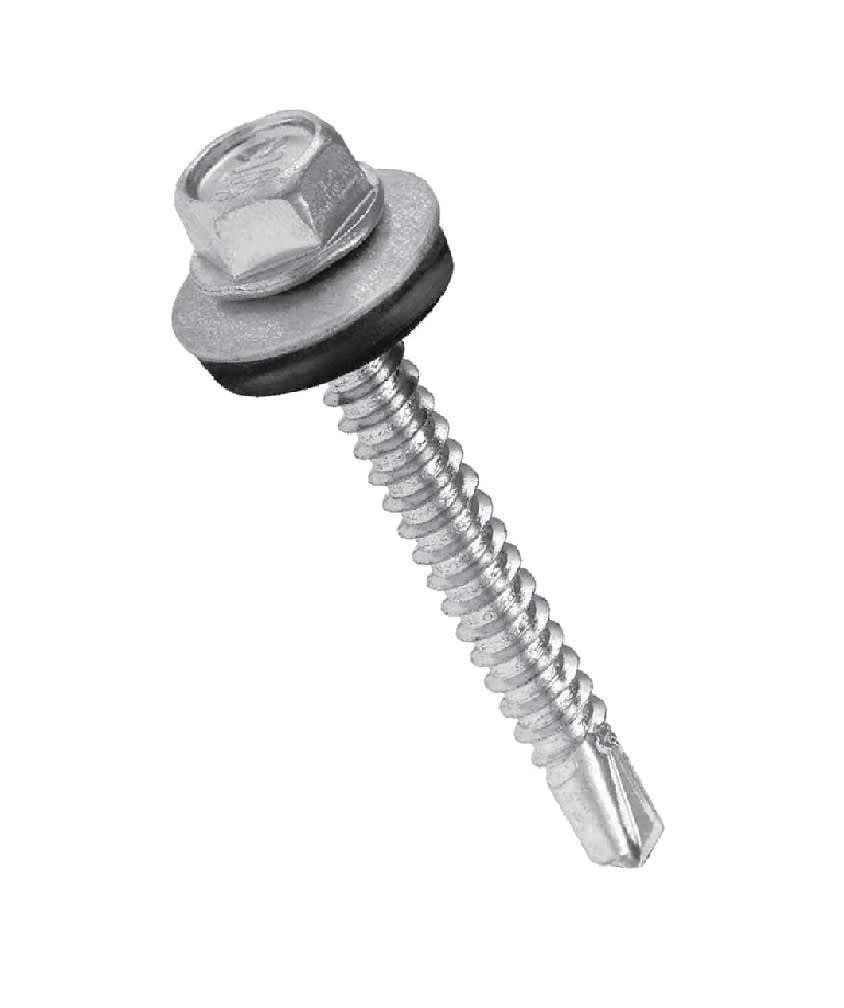 Tornillo Autoperforante Hexagonal 2 1/2'' x 12 mm C/Golilla x 5 Unid.3