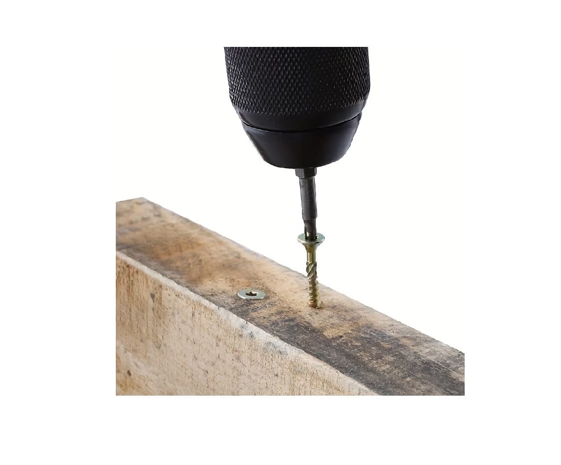 1500 Tornillos Cabezal Avellanado para Madera M 6x160mm Zincado Amarillo5