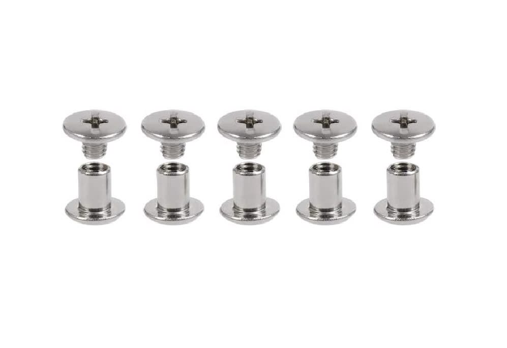 Tornillo Chicago para Encuadernación C/Tuerca M5x6mm x 5 Unid. 0