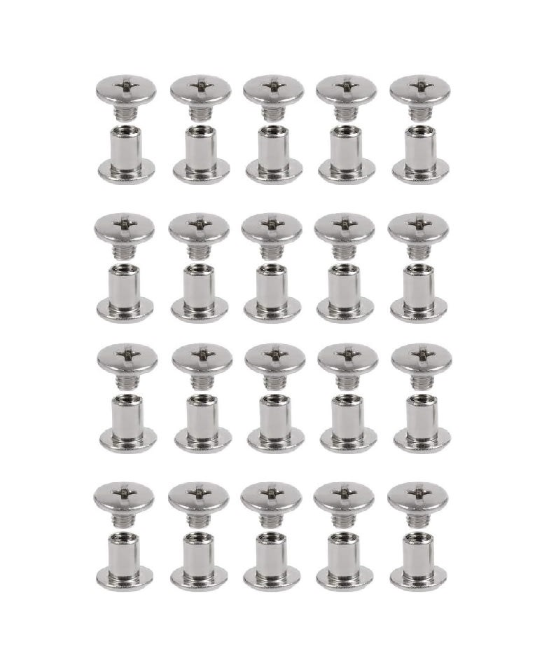 Tornillo Chicago para Encuadernación C/Tuerca M5x6mm x 20 Unid. 0