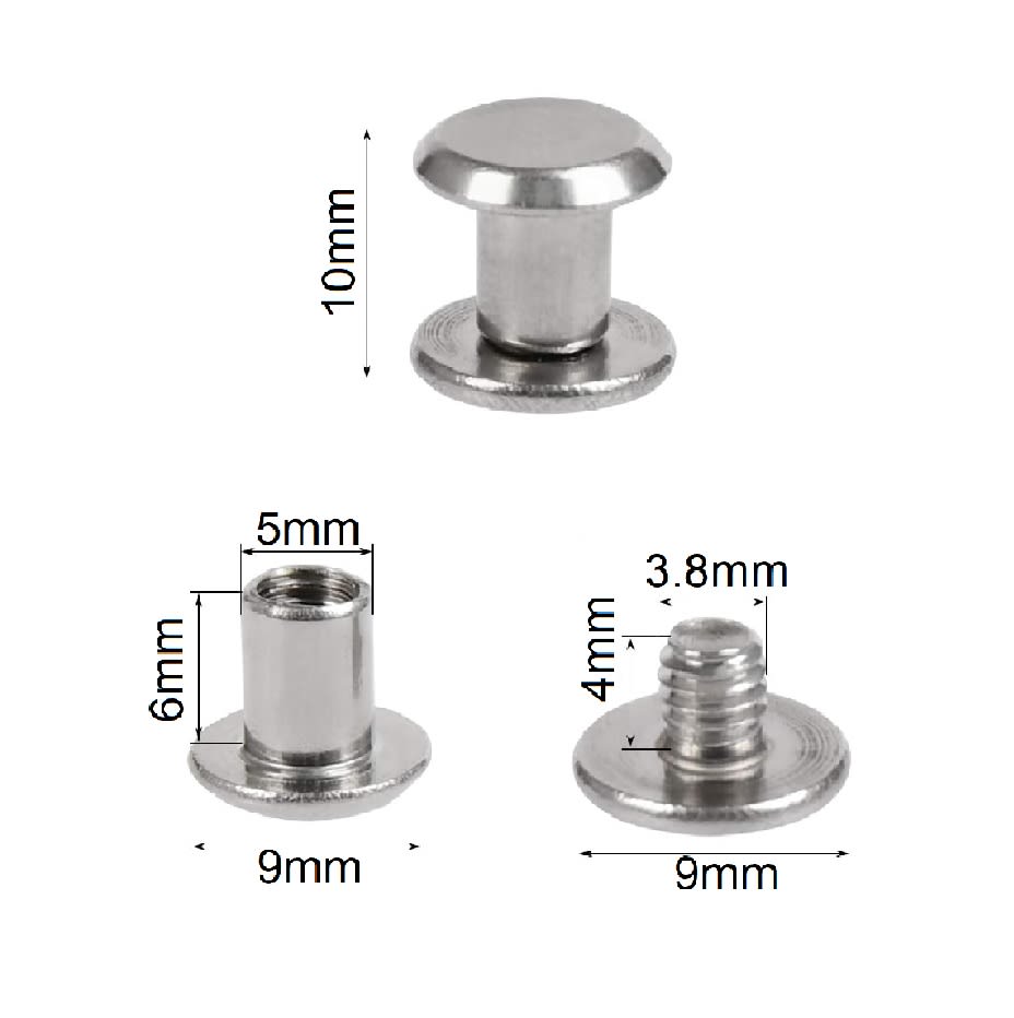 Tornillo Chicago para Encuadernación C/Tuerca M5x6mm3