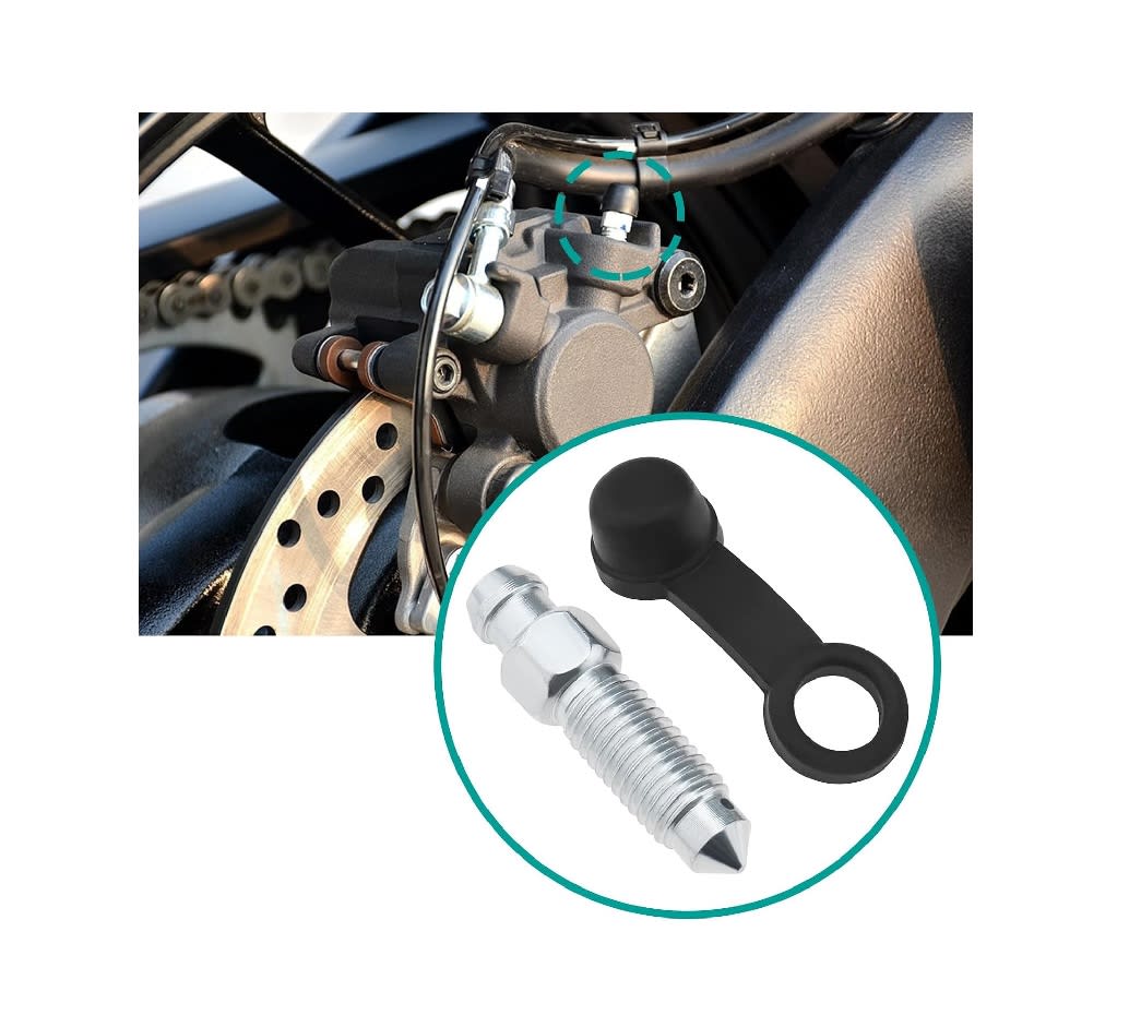 Tornillo de Purga con Tapón de Freno para Moto M6 x 1,25mm - 29.5mm6
