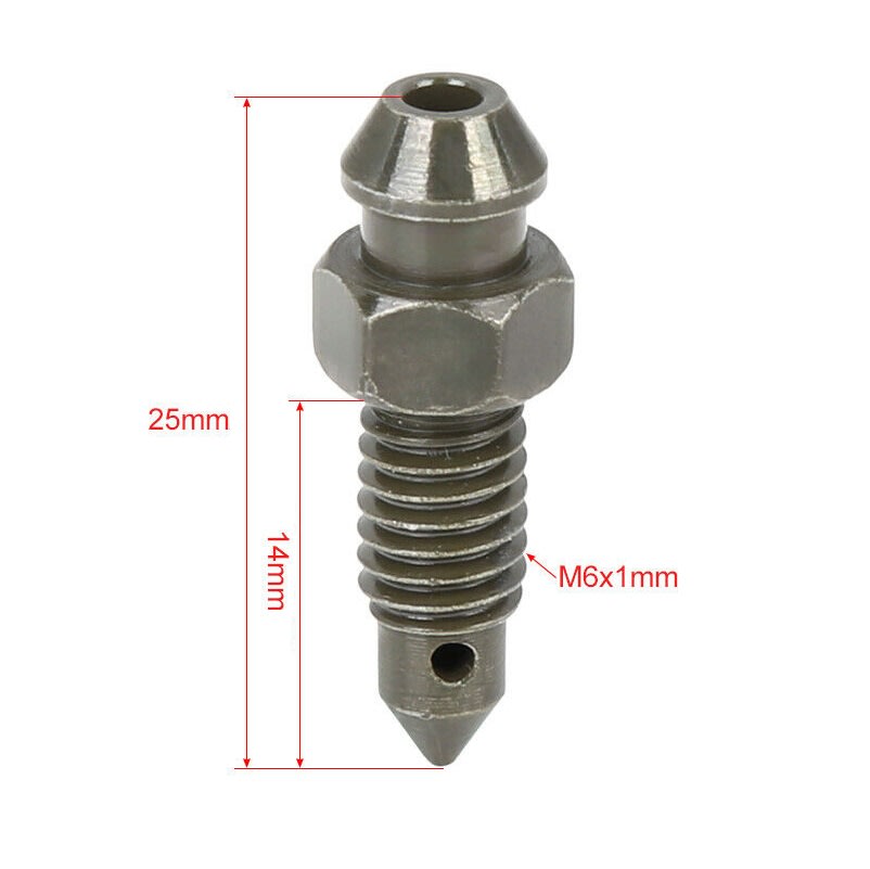 Tornillo de Purga con Tapón de Freno para Moto M6 x 1mm 0