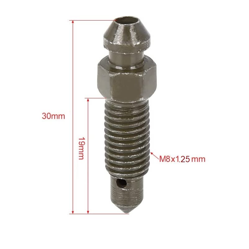 Tornillo de Purga con Tapón de Freno para Moto M8 x 1,25mm 0