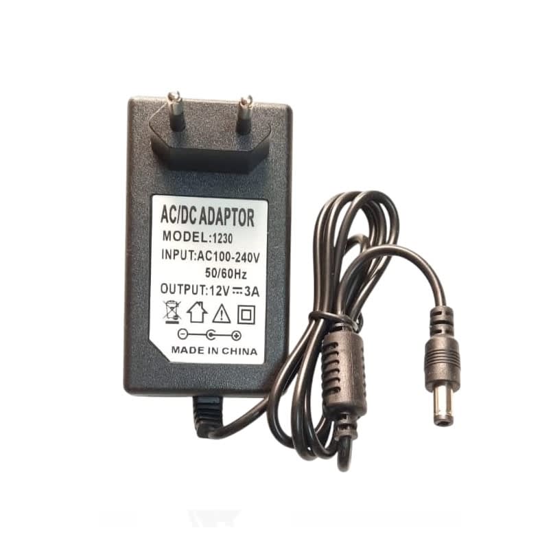 Transformador Adaptador AC/DC Input: 110-240v Output: 12v 3A Mod. 12304