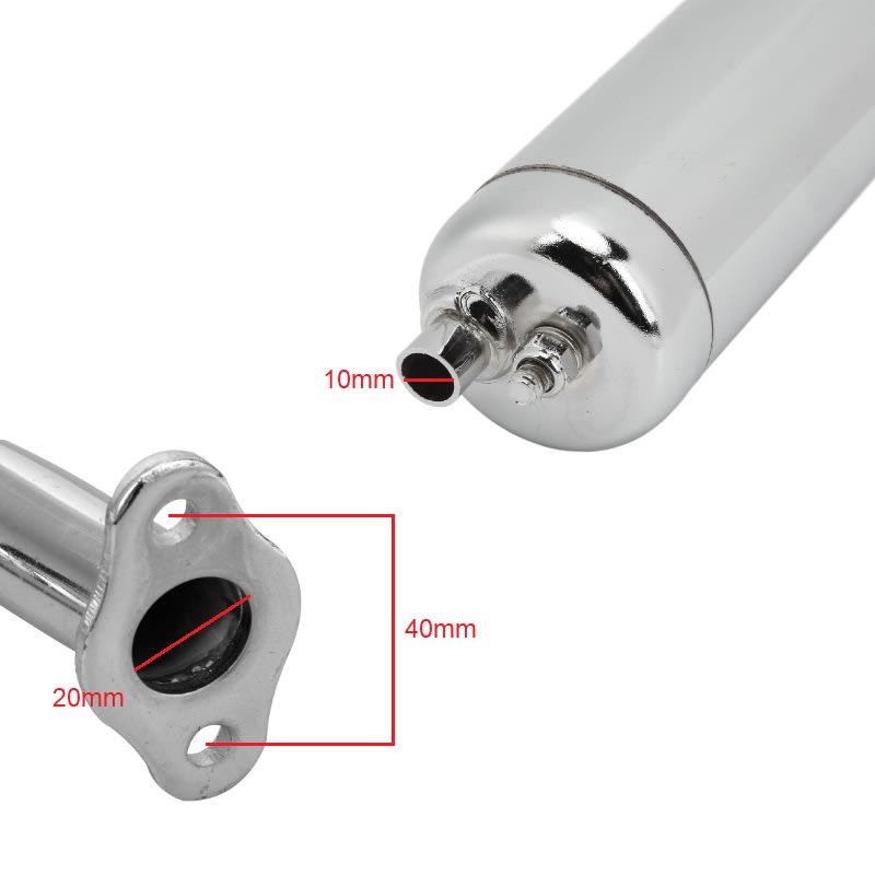 Tubo Escape Silenciador Motor Bici4