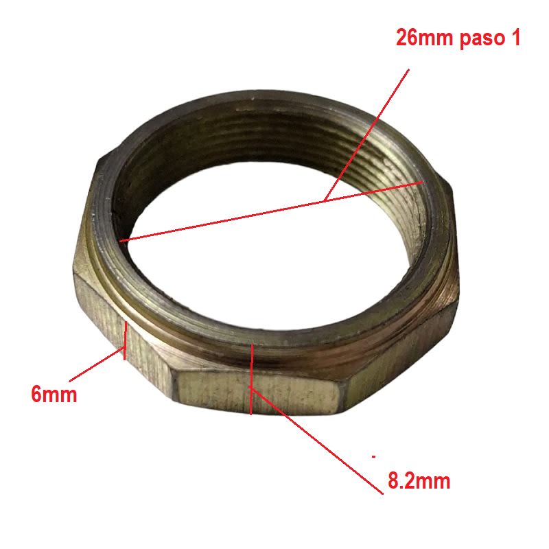 Tuerca Bloqueo 26mm paso 13