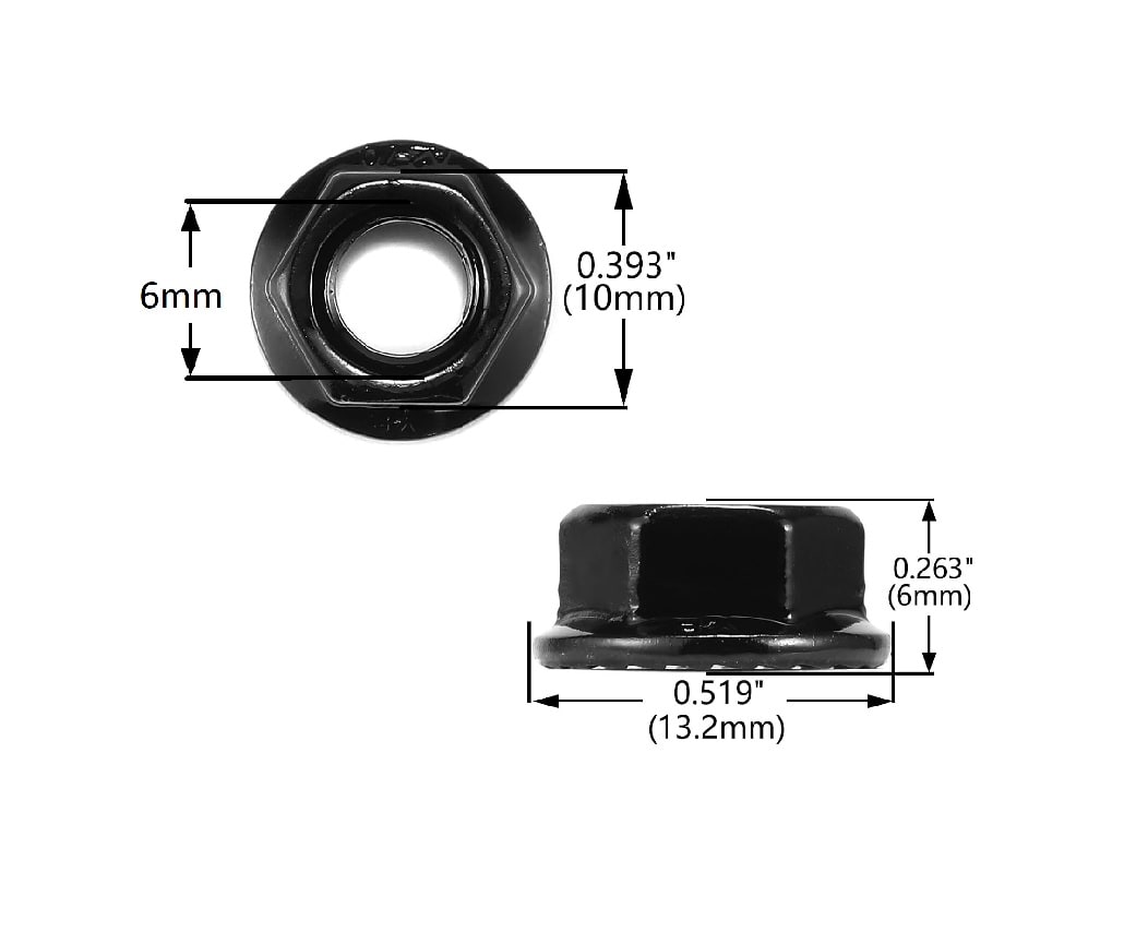 Kit Perno Parker M6x16mm Cabeza Redonda c/Tuerca Brida Grafilada y Golilla8
