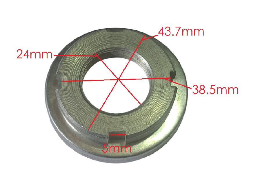 Tuerca de Ajuste de Dirección 24mm Paso 1.07