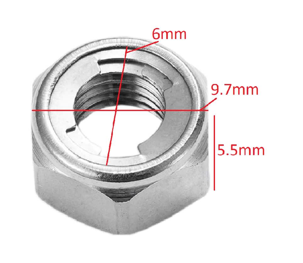 Tuerca De Bloqueo Metalica 6mm5