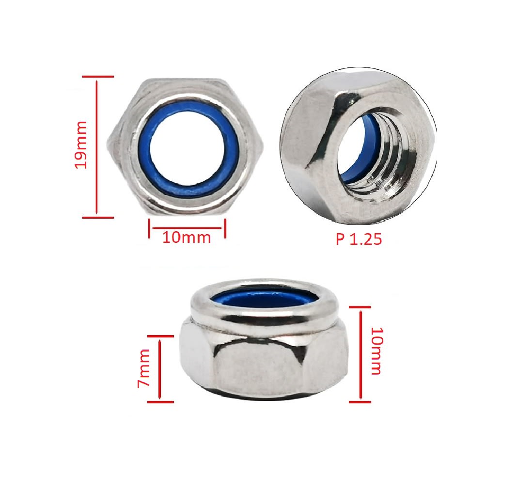 Eje Rueda 180x12mm c/Tuercas y Separadores Mini Moto Cross6