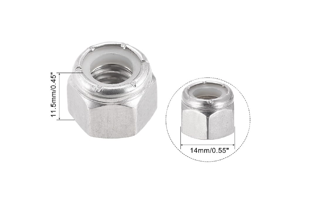 Tuerca Hexagonal de Seguridad 3/8 Hilo 16G x 5Unid.8
