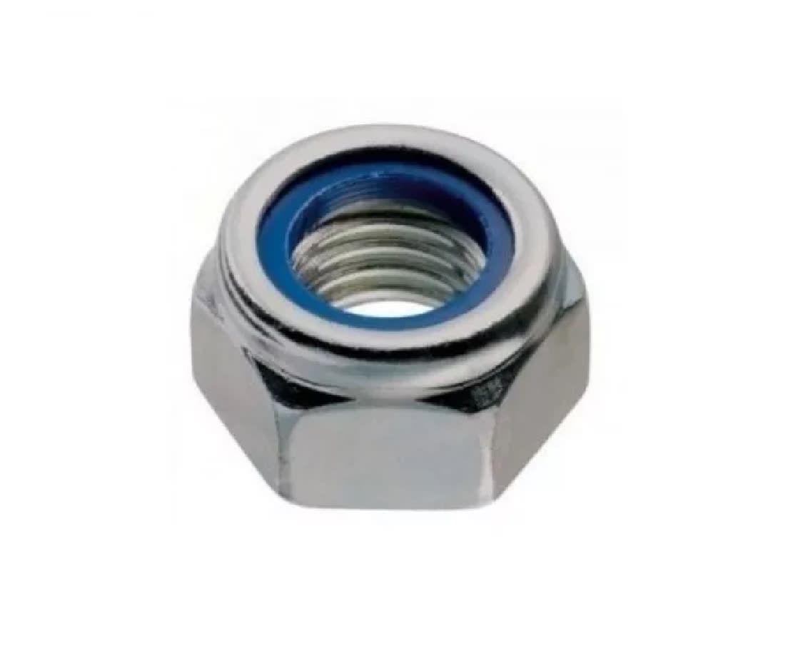 Tuerca Hexagonal de Seguridad Zinc 7mm Paso 1.04