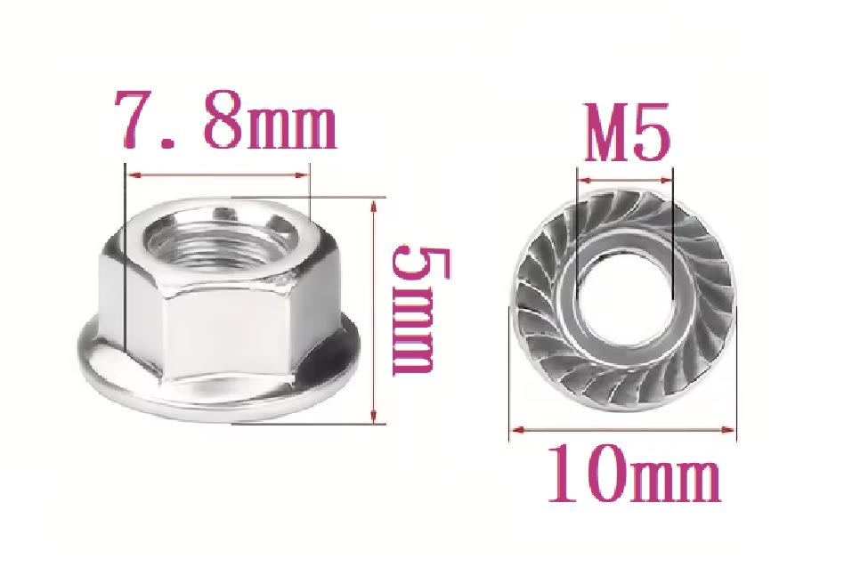 Tuerca Hexagonal G8.8 M5x10mm P1.5 Galvanizada ASME3