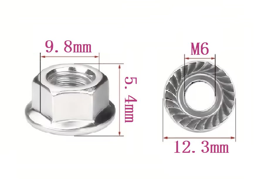 Tuerca Hexagonal G8.8 M6x12.5mm P1.5 Galvanizada ASME x 5 Unid.3