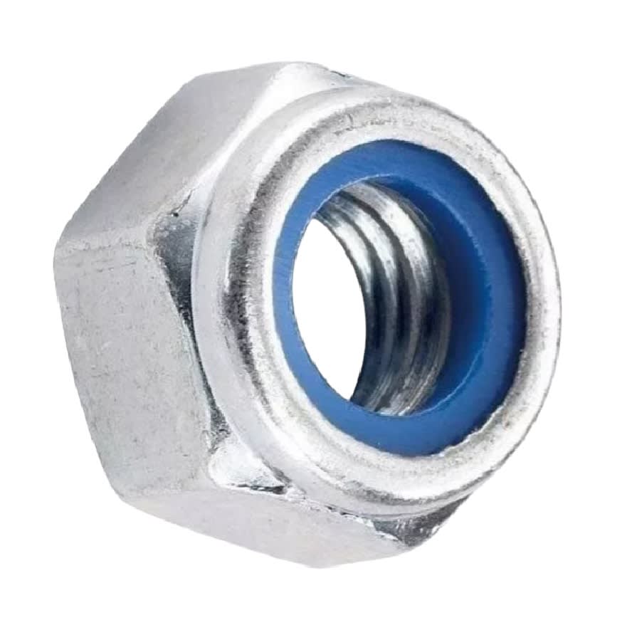 Tuerca Hexagonal M10 Con Seguro Nylon Paso 1.5 x 10 Unid4
