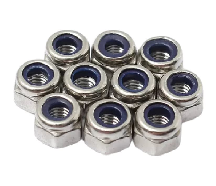 Tuerca Hexagonal M10 Con Seguro Nylon Paso 1.5 x 10 Unid7